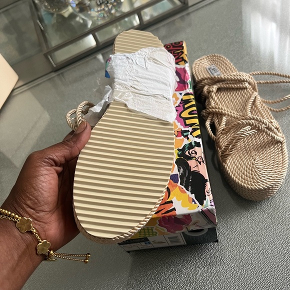 Beige Rope Sandals - Picture 2 of 4